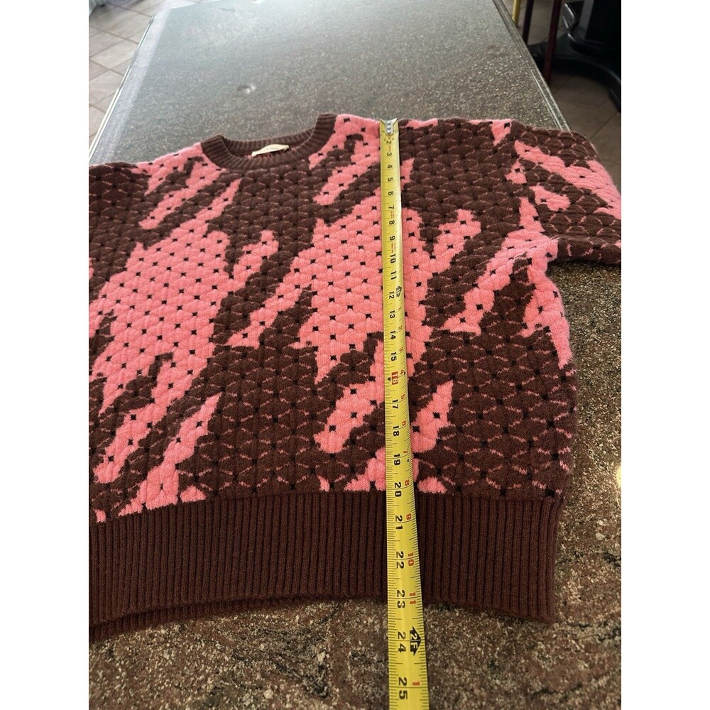 BOHME LONG SLEEVE SWEATER WOMENS Small Felicity abstract print pink‎ overiszed - Picture 7 of 14